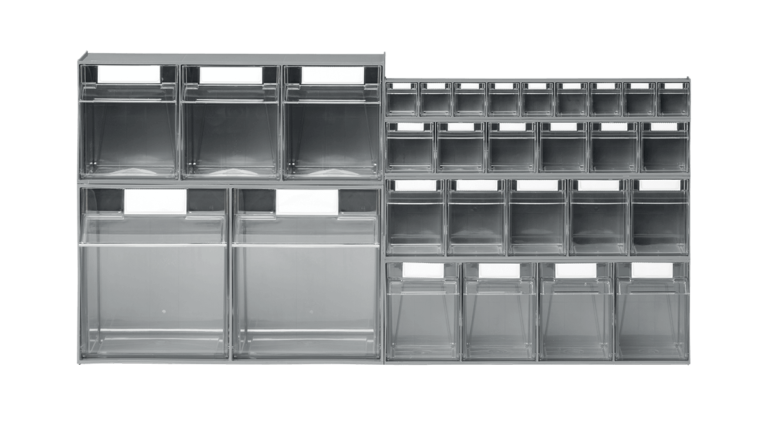 Cassettiera porta minuteria FAMI VISUAL BOX 3 cassetti per scaffale vuoto  da parete