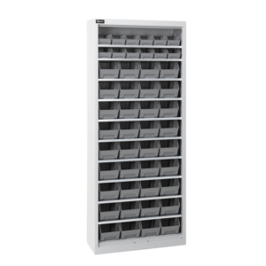 Bin storage cabinets