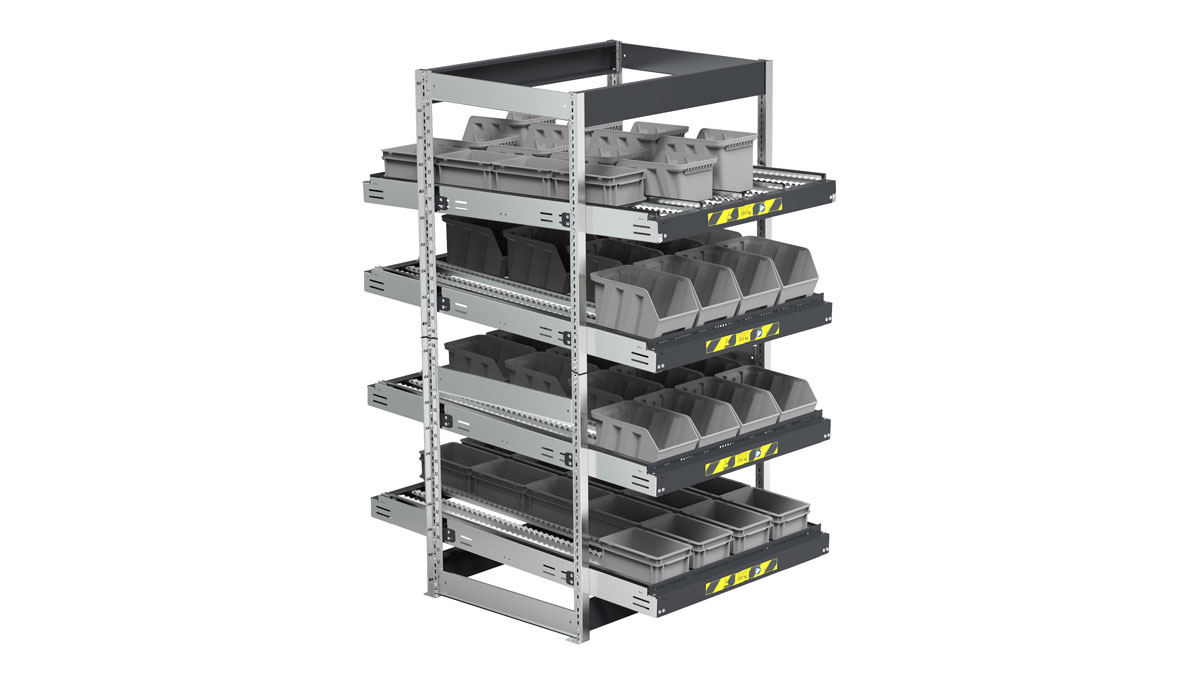 FIFO racks with rollers | Fami