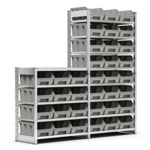 Shelf racks for bins